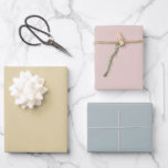Feuille De Papier Cadeau Tons modernes de rose vert or couleur solide 3 set<br><div class="desc">Ensemble simple de trois feuilles de papier d'emballage dans un mélange moderne et solide de tons rose,  vert et or.</div>