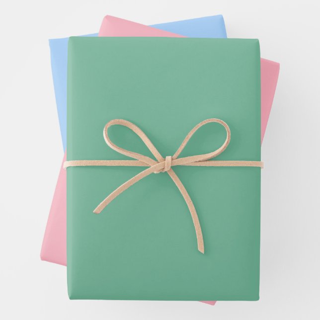 Feuille De Papier Cadeau Tons pastel doux (En situation)