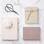 Feuille De Papier Cadeau Tons Terre Chic Crème de sable Mauve Couleur Solid<br><div class="desc">Un beau trio couleur de sable,  de feuilles de papier d'emballage crème et mauve. Un compliment à vos cadeaux pour toute occasion spéciale,  événement ou saison des fêtes.</div>