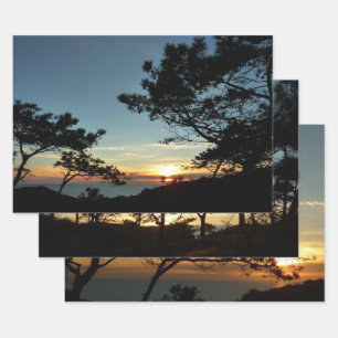 Feuille De Papier Cadeau Torrey Pine Sunset III Paysage californien