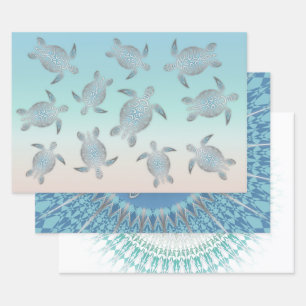 Feuille De Papier Cadeau Tortues Hawaii Martim Nautique