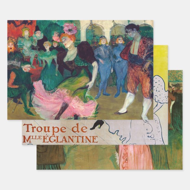 Feuille De Papier Cadeau Toulouse-Lautrec - Sélection de chefs-d'oeuvre (Lot)
