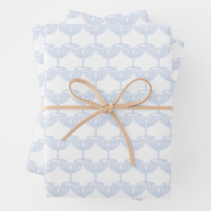 Feuille De Papier Cadeau Tour de coupes de champagne pour la fête de Nouvel