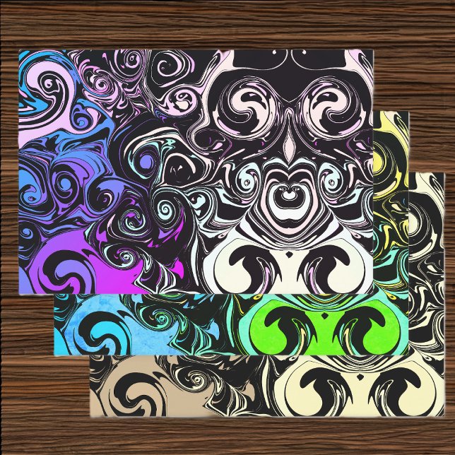 Feuille De Papier Cadeau Tourbillons colorés abstraits  (Créateur téléchargé)