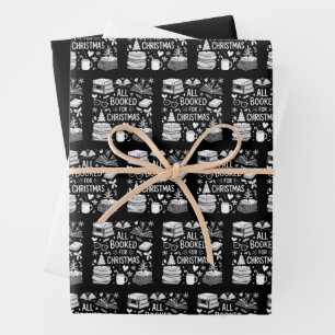 Feuille De Papier Cadeau Tous réservés pour Noël Amateur de livres Cadeaux 