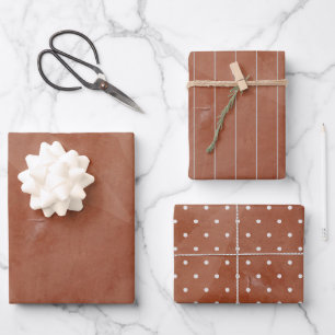 Feuille De Papier Cadeau Tout-en-1 Mariage de superposition en terre cuite