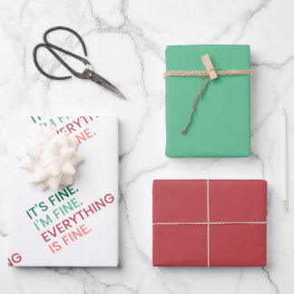 Feuille De Papier Cadeau Tout va bien | Citation Sarcastique quotidienne am