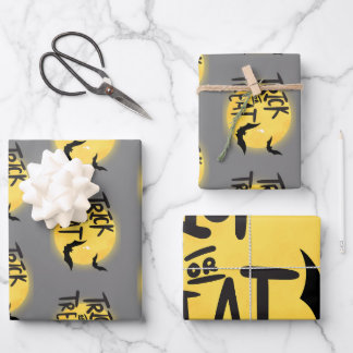 Feuille De Papier Cadeau Tracer ou traiter l'halloween
