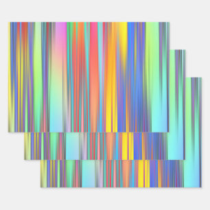 Feuille De Papier Cadeau Traces multicouleurs Artistique