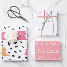 Traits abstraits mignons en rayures