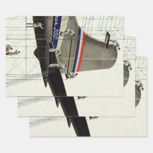 Feuille De Papier Cadeau Transport vintage, maintenance des avions