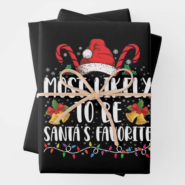 Feuille De Papier Cadeau Très Probable D'Être Père Noël Favorite Favorite F (En situation)