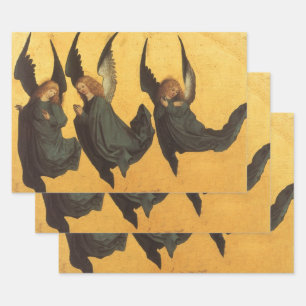 Feuille De Papier Cadeau Trio d'anges de la Renaissance par Maître du Livre