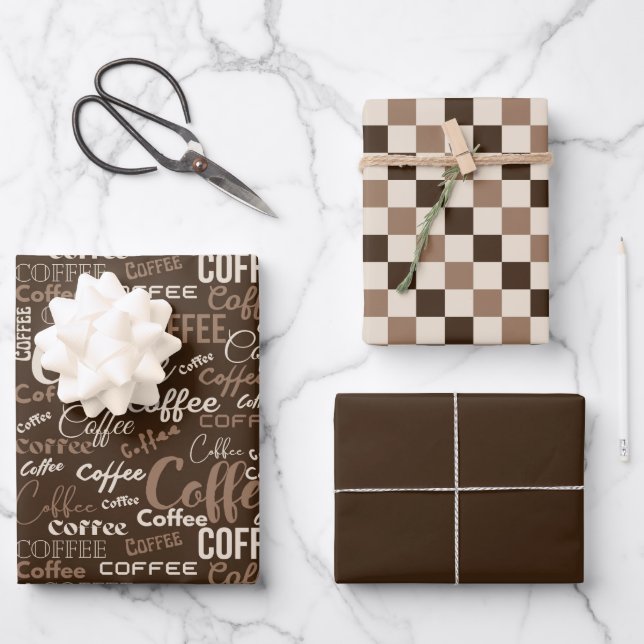 Feuille De Papier Cadeau Trio de Bliss Brew 3 (Recto)