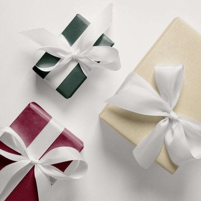 Feuille De Papier Cadeau Trois couleurs de Noël traditionnelles (Neutral Pink Silver Green Pastel Shades Wrapping Paper Sheets)