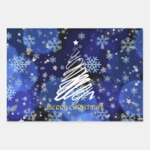 Trois différents papiers de Noël