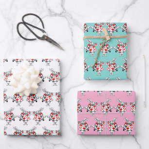 Feuille De Papier Cadeau Trompettiste du Lapin Blanc Alice au Pays des Merv