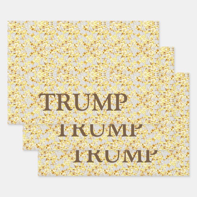 FEUILLE DE PAPIER CADEAU TRUMP (Lot)