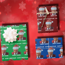 Feuille De Papier Cadeau Trump 2024 Mug shot Rendre Noël magnifique
