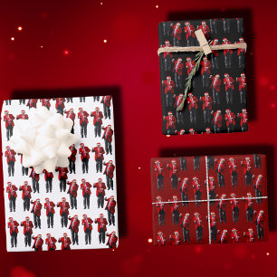 Feuille De Papier Cadeau Trump Santa Hat Danse Noël   Trump danse