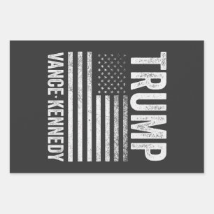 Feuille De Papier Cadeau Trump Vance Kennedy Election 2024 - Drapeau améric