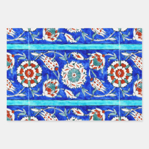 Feuille De Papier Cadeau tuiles d'iznik