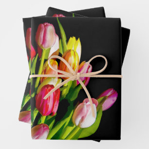 Feuille De Papier Cadeau Tulip Bouquet Peinture Art Jardin original