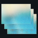 Feuille De Papier Cadeau Turquoise Blanc Aqua Blue Starfish Beach Mariage<br><div class="desc">Turquoise Chic White Aqua Blue Starfish Plage Mariage ou Fête des mariées</div>