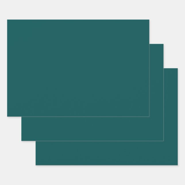 Feuille De Papier Cadeau  Turquoise foncé (couleur solide)  (Lot)