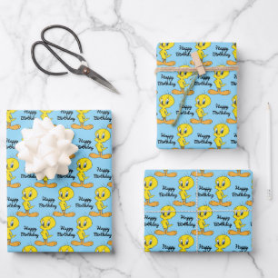 Feuille De Papier Cadeau TWEETY™   Oiseau Intelligent Personnalisé
