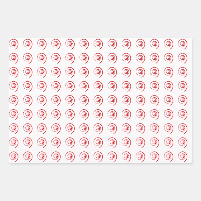 Feuille De Papier Cadeau Twirls colorés (Devant)