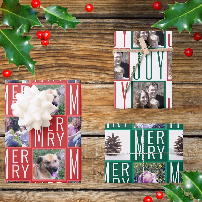 Feuille De Papier Cadeau Typographie Carré Photos Couleurs traditionnelles (Créateur téléchargé)