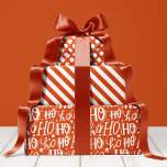 Feuille De Papier Cadeau Typographie Ho Ho Ho Modèle Joyeux Noël Christmas<br><div class="desc">Typographie Ho Ho Ho Modèle Joyeux Noël Christmas Papier d'emballage Feuilles</div>