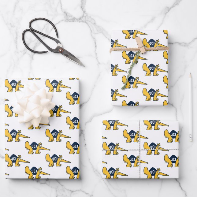 Feuille De Papier Cadeau UC Irvine | Anteaters UCI (Recto)