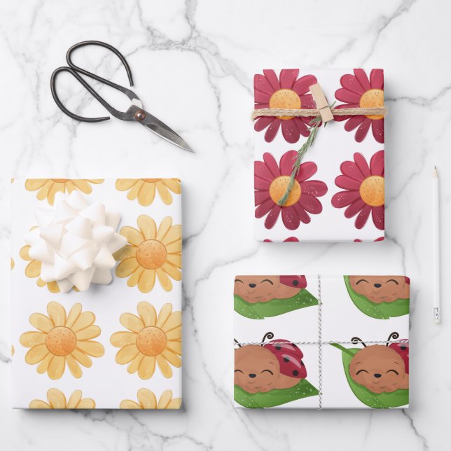 Feuille De Papier Cadeau Un petit bug d'amour (Recto)