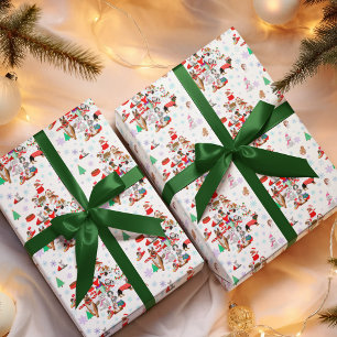 Feuille De Papier Cadeau Un très joyeux Noël Doggie