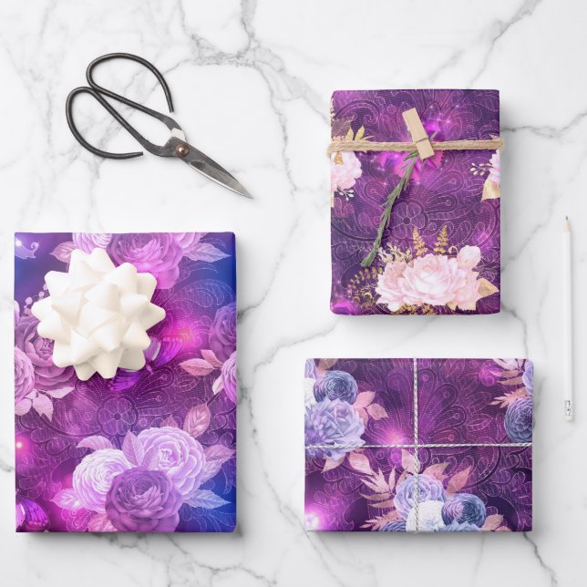 Feuille De Papier Cadeau Une fée dans le jardin Série Conception 1 (Recto)