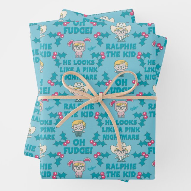 Feuille De Papier Cadeau Une histoire de Noël | Ralphie le Motif enfant (En situation)