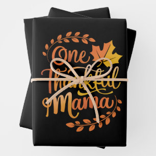 Feuille De Papier Cadeau Une Maman Gentille Chute Thanksgiving Automne