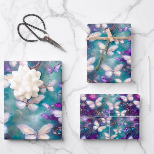 Feuille De Papier Cadeau Une série mystique de papillons 1