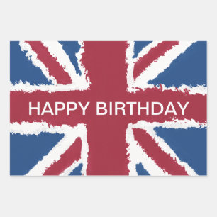 Feuille De Papier Cadeau Union Jack personnalisée