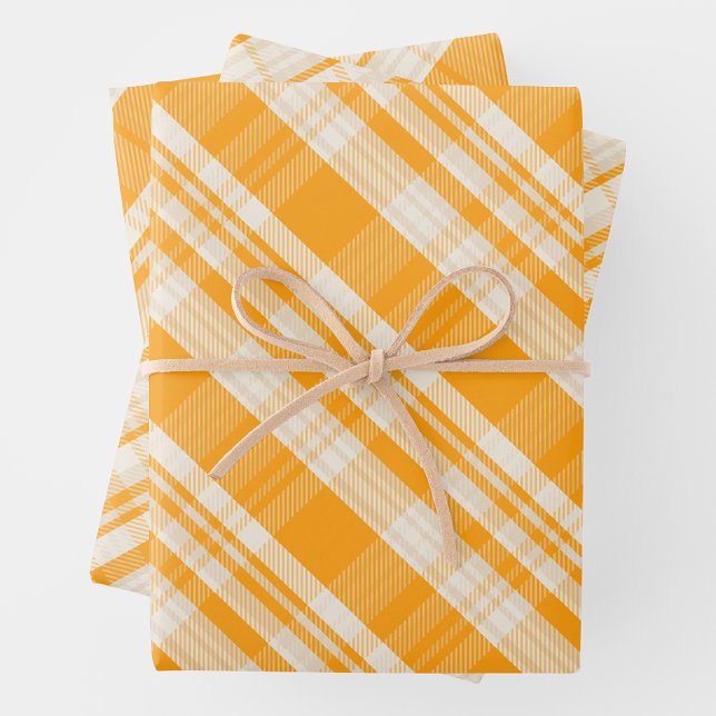 Feuille De Papier Cadeau Unique Rustic Country Yellow & Cream Plaid (Unique Rustic Country Yellow & Cream Plaid Wrapping Paper Sheets)