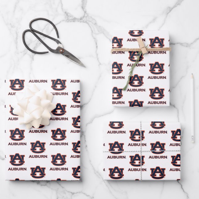 Feuille De Papier Cadeau Université d'Auburn | AU Auburn (Recto)