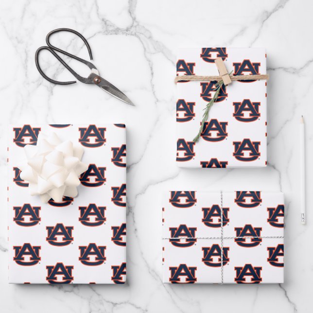 Feuille De Papier Cadeau Université d'Auburn | Auburn UA Logo (Recto)