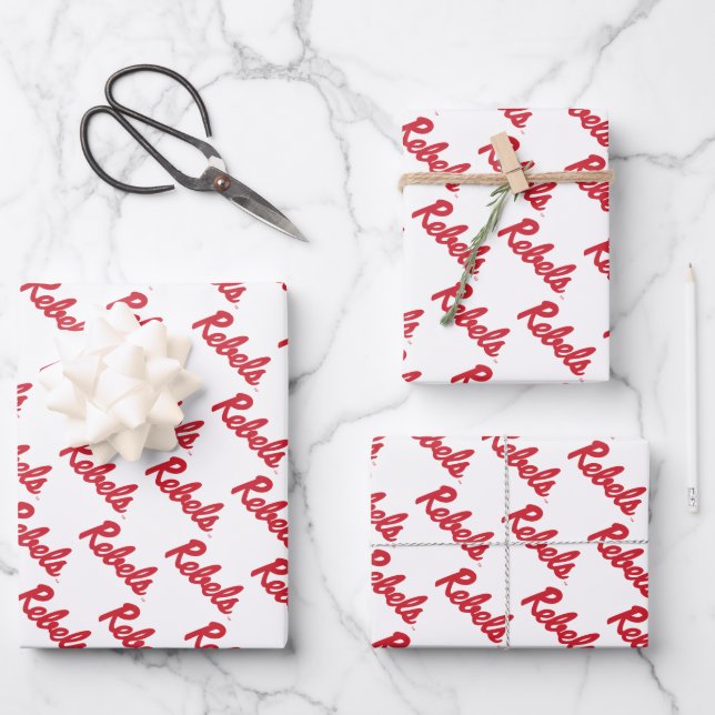 Feuille De Papier Cadeau Université du Mississippi | Script Rebels (Recto)