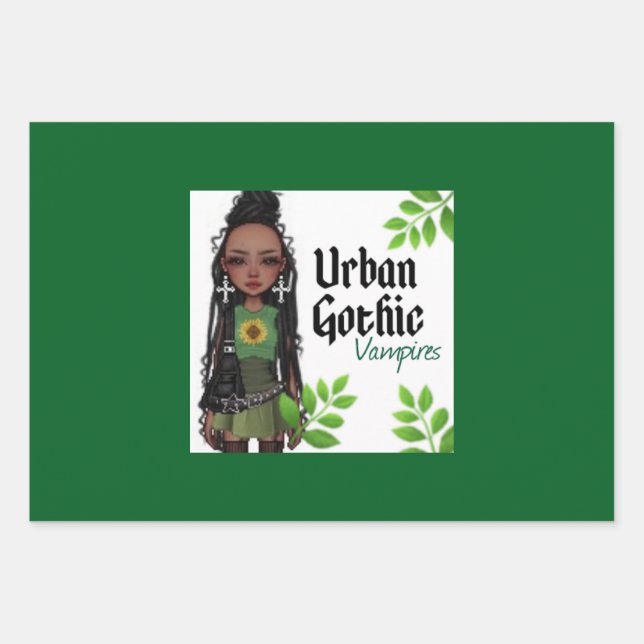 Feuille De Papier Cadeau Urban Gothic Vampires Gift Wrap 9 (Devant)