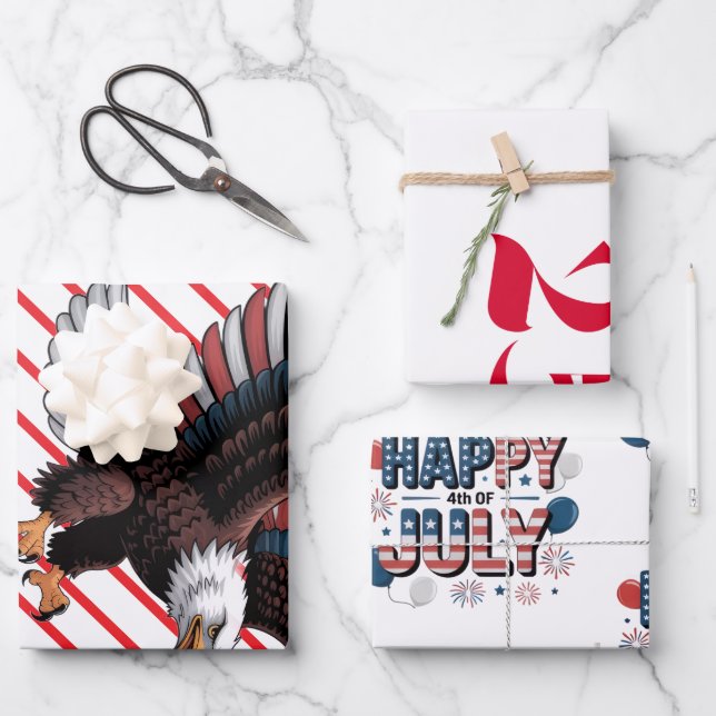 Feuille De Papier Cadeau US 250th Anniversary  (Recto)
