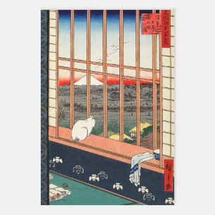 Feuille De Papier Cadeau Utagawa Hiroshige - Champs de riz Asakusa