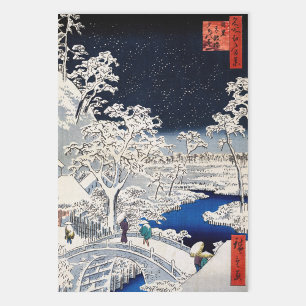 Feuille De Papier Cadeau Utagawa Hiroshige - Pont des tambours à Meguro