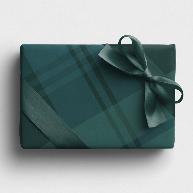 Feuille De Papier Cadeau Vacances vert bleu gras chèque Noël (Créateur téléchargé)
